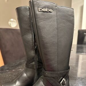 Knee High Black BeBe boots for Toddler/Little Girls